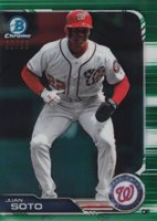 2019 Bowman Chrome #44 Juan Soto Green Refractor Baseball Card