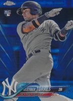 2018 Topps Chrome #31 Gleyber Torres Blue Refractor Baseball Card