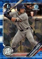 2019 Bowman Draft Chrome Sapphire Edition #BDC67 Shea Langeliers Blue Baseball Card