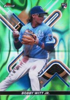 2022 Topps Finest #62 Bobby Witt Jr. Lava Green Refractor Baseball Card