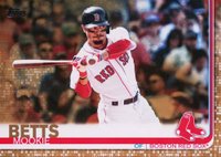2019 Topps #50 Mookie Betts Batting-Gold Baseball Card