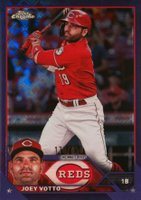 2023 Topps Chrome Logofractor Edition #190 Joey Votto Purple Refractor Baseball Card