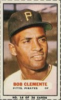 1963 Bazooka #14 Roberto Clemente Hand Cut-Portrait Baseball Card