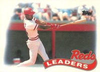 1989 Topps Tiffany #111 Reds Leaders Baseball Card