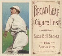 1909 White Borders Broadleaf 460 #436 Cy Seymour Throwing Baseball Card