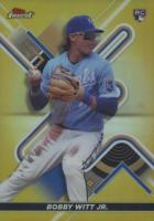 2022 Topps Finest #62 Bobby Witt Jr. Gold Refractor Baseball Card