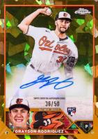 2023 Topps Chrome Update Sapphire Edition Autograph #GR Grayson Rodriguez Gold Baseball Card