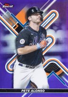 2022 Topps Finest #72 Pete Alonso Purple Refractor Baseball Card