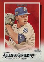 2020 Topps Allen & Ginter Chrome #300 Andres Munoz Red Refractor Baseball Card