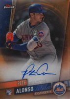 2019 Finest Autographs #FA-PA Pete Alonso Orange Refractor Baseball Card