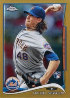 2014 Topps Chrome Update #MB-19 Jacob DeGrom Gold Refractor Baseball Card