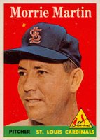 1958 Topps #53 Morrie Martin White Name Baseball Card