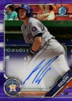 2019 Bowman Chrome Prospects Autographs #CPASB Seth Beer Purple Refractor Baseball Card