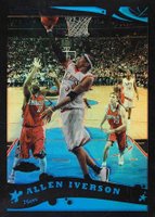 2005 Topps Chrome #18 Allen Iverson Black Refractor Basketball Card