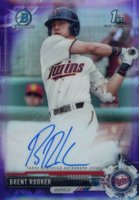 2017 Bowman Draft Chrome Draft Picks Autographs  #CDABR  Brent Rooker Purple Refractor Baseball Card