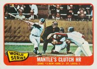 1965 O-Pee-Chee #134 World Series Game #3 Mantle's Clutch HR Baseball Card