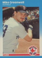 1987 Fleer Update Glossy #U-37 Mike Greenwell Baseball Card