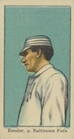 1911 Kotton # Chief Bender Baltimore-Striped hat Baseball Card
