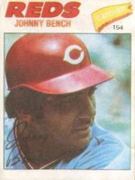 1977 Venezuelan League Stickers #154 Johnny Bench Baseball Card