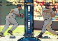 1999 Finest Double Feature #DF4 Craig Biggio/Jeff Bagwell Refractor, Refractor, w/Coating Baseball Card