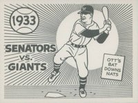 1967 Laughlin World Series #30 1933- Giants Vs. Senators Baseball Card