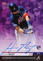 2019 Topps Now #268C Austin Riley Autograph-Purple Baseball Card