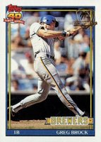 1991 Topps Desert Shield #663 Greg Brock Baseball Card