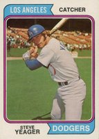 1974 Topps #593 Steve Yeager Baseball Card