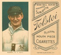 1909 White Borders Tolstoi #353 Red Murray Portrait Baseball Card