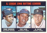 1967 Topps #239 A.L. Batting Leaders Baseball Card
