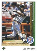 1989 Upper Deck #451 Lou Whitaker Baseball Card