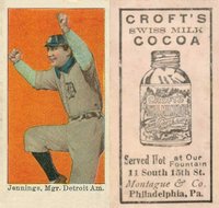 1909 Croft's Cocoa # Hugh Jennings Baseball Card