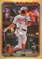 2024 Topps Update #US50 Jackson Holliday Gold Rainbow Foil Baseball Card