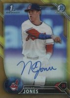 2016 Bowman Draft Chrome Draft Picks Autographs #CDANJ Nolan Jones Gold Refractor Baseball Card