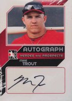 2011 In the Game Heroes and Prospects Autograph #A-MT2 Mike Trout Close up-Silver Baseball Card