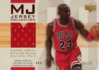 2001 Upper Deck MJ Jersey Collection #MJC1 Michael Jordan Bulls - Red Basketball Card