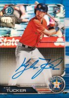 2019 Bowman Rookie Autographs Chrome #KT Kyle Tucker Blue Refractor Baseball Card