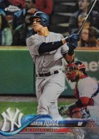 2018 Topps Chrome #1 Aaron Judge Batting-Refractor Baseball Card
