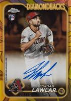 2024 Topps Gilded Collection Topps Chrome Gold Autographs #CGAJLA Jordan Lawlar Yellow/Gold Baseball Card