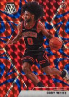 2019 Panini Mosaic #211 Coby White Reactive Blue Basketball Card