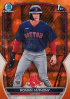 2023 Bowman Sapphire Edition Chrome Prospects #BCP71 Roman Anthony Orange Baseball Card