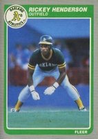 1985 Fleer #425 Rickey Henderson Baseball Card