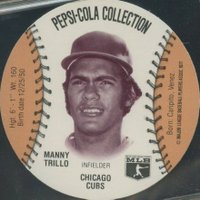 1977 Pepsi-Cola Baseball Stars Discs # Manny Trillo Baseball Card