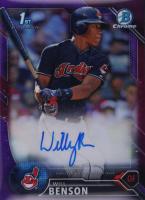2016 Bowman Draft Chrome Draft Picks Autographs #CDAWB Will Benson Purple Refractor Baseball Card