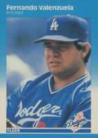 1987 Fleer Glossy #457 Fernando Valenzuela Baseball Card