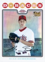 2008 Topps Chrome Update & Highlights Hobby & HTA #40 Max Scherzer Baseball Card