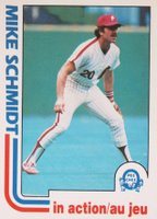 1982 O-Pee-Chee #101 Mike Schmidt In Action Baseball Card