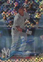 2018 Topps Chrome Update #HMT9 Gleyber Torres Autograph-X-Fractor Baseball Card
