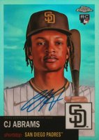 2022 Topps Chrome Platinum Anniversary Autographs #CA CJ Abrams Aqua Refractor Baseball Card