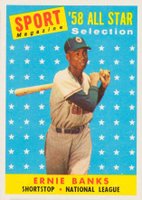 1958 Topps #482 Ernie Banks All-Star Baseball Card
